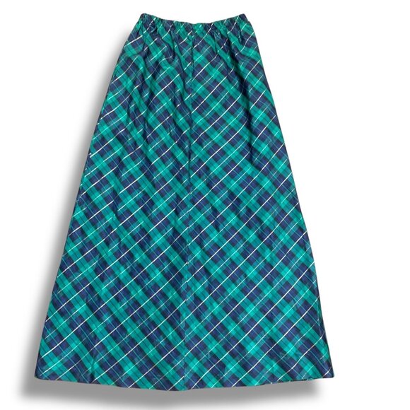 VTG Anthony Richards Women’s Skirt Tartan Blue Green Holidays Sz 10 Retro Grunge - Picture 4 of 7